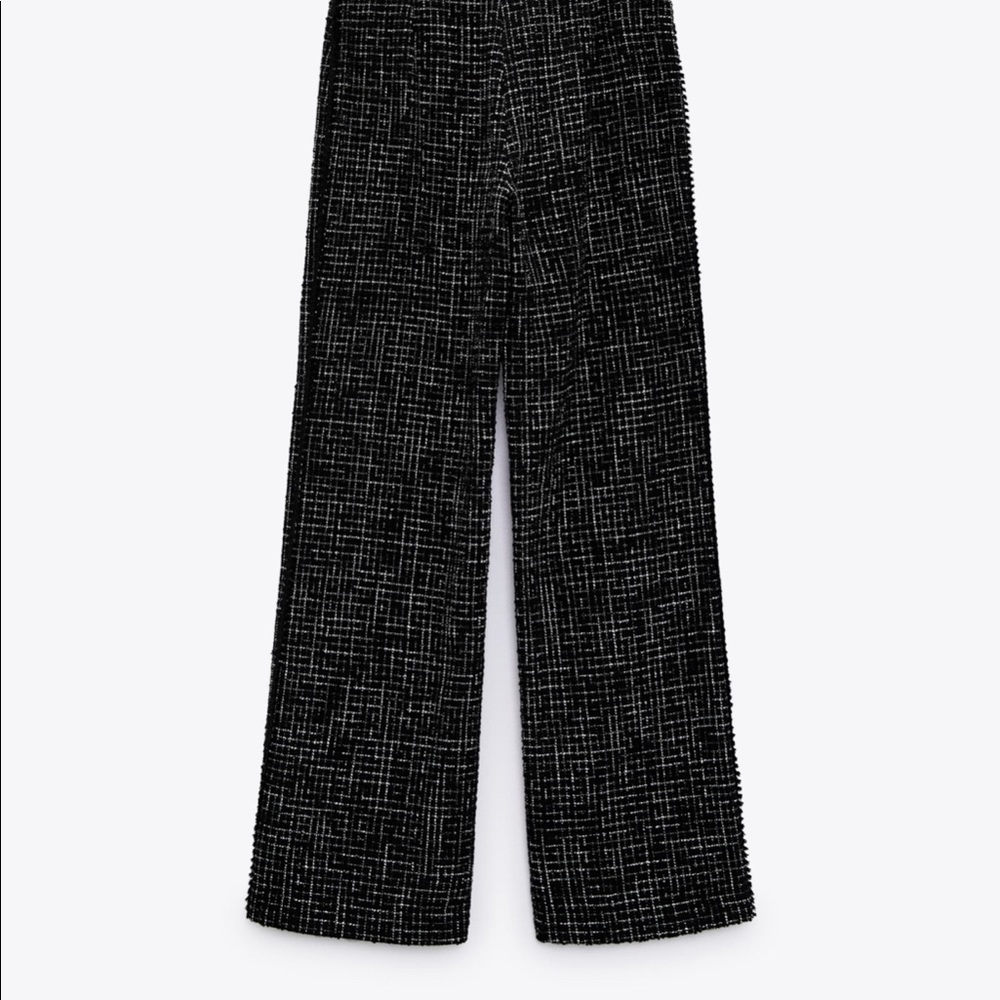 ZARA - WIDE LEG TROUSERS WITH A TEXTURED WEAVE